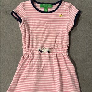 Masters Pink and White Striped Kids Dress